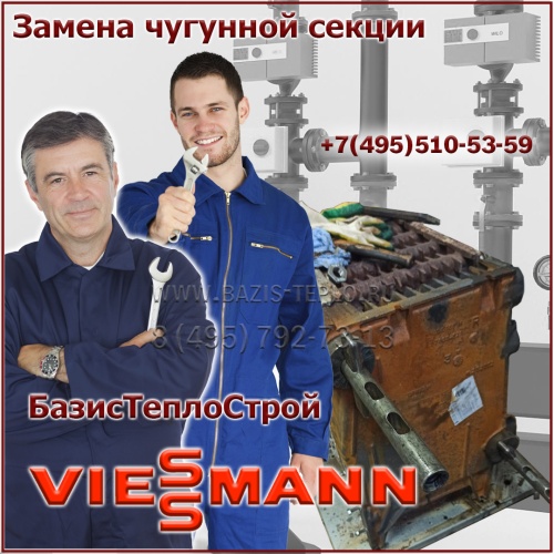 Замена секции Viessmann Vitogas 050