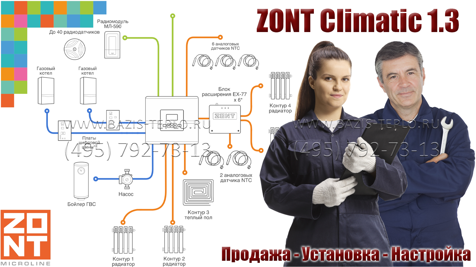Установка и настройка Zont Climatic 1.3