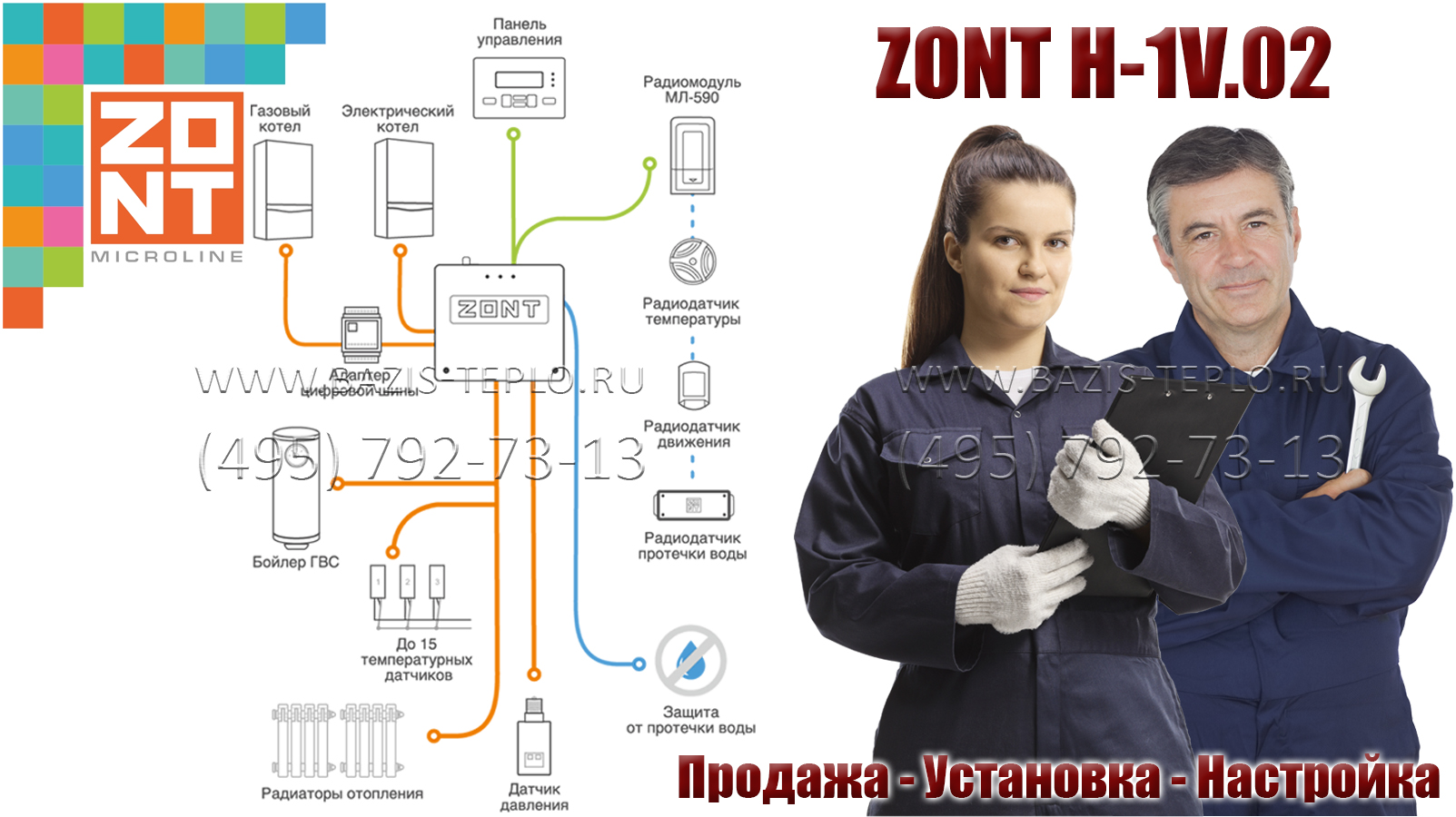 Установка и настройка Zont H-1V.02